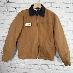 Vintage Dickies Detroit Style Jacket Mens L Duck Canvas Blanket Lined Workwear